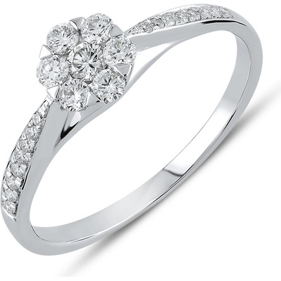 Lillian Vassago Zásnubní diamantový prsten z bílého zlata LLV59 DR066W