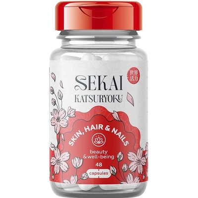 Sekai Katsuryoku Skin, Hair & Nails, 48 капсули, Sekai Katsuryoku (7220-00)