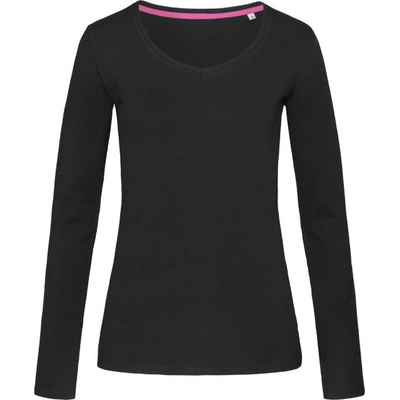 Stedman v-neck claire / Дамска тениска с дълъг ръкав - черен опал xl (05972005904)