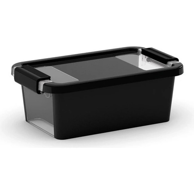 Keter Plastový úložný box XS s víkem 3 l černý