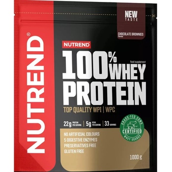 Nutrend 100% Whey Protein, шоколадово брауни, 1000 g, Nutrend
