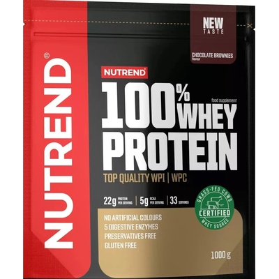 Nutrend 100% Whey Protein, шоколадово брауни, 1000 g, Nutrend