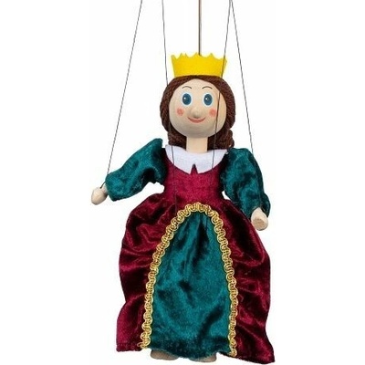 MÚ Brno dřevěná loutka Královna 20 cm