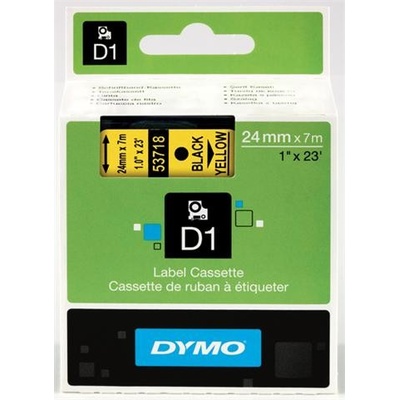páska DYMO 53718 D1 Black On Yellow Tape (24mm) (S0720980)