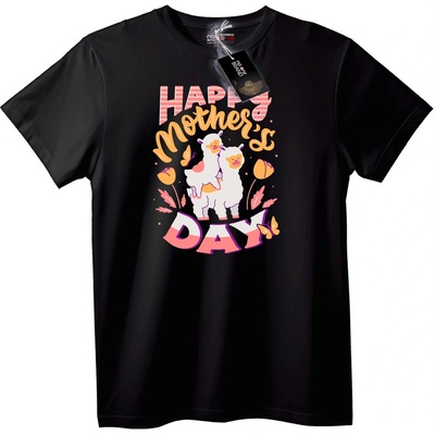 NOONEBRAND Тениска Честит Ден на Майката Алпака - 6XL, Black