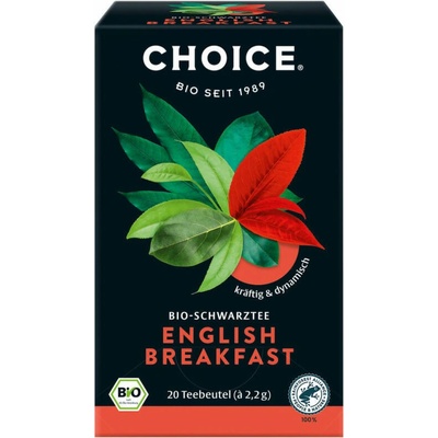 Choice Čierny čaj English breakfast porciovaný BIO 20 x 2,2 g