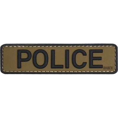 Nášivka POLICIE green velcro 3D PVC