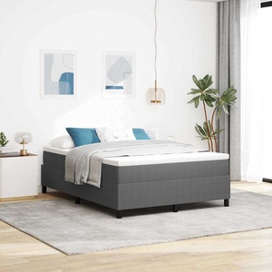 vidaXL Легло с пружинирана основа Светлосив и бял 140 x 190 cm (3337462)