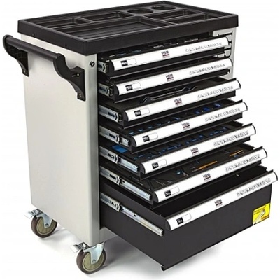 HBM Machines Мобилен шкаф с инструменти с 7 чекмеджета HBM 9404 Premium, 245 бр, 890х460х970 мм (9404)