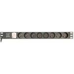Gembird RACK 8 sockets PL 1U 10A 3m connectors C14