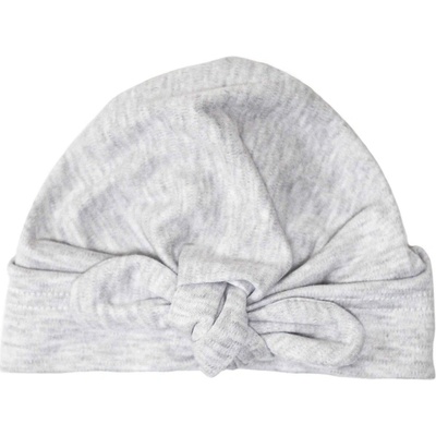 AVE Strážnice dětská čepička s uzlem Světle šedý melír