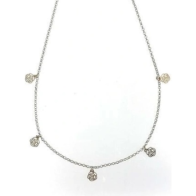 InfinitySilver Strieborný náhrdelník s ružičkami 56006542