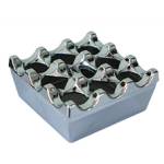 Horecano Ветроустойчив алуминиев пепелник квадрат 8x8xh4cm ХРОМ (0191543)
