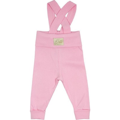 Esito Rostoucí žebrované kalhoty s laclem Color Pink růžová