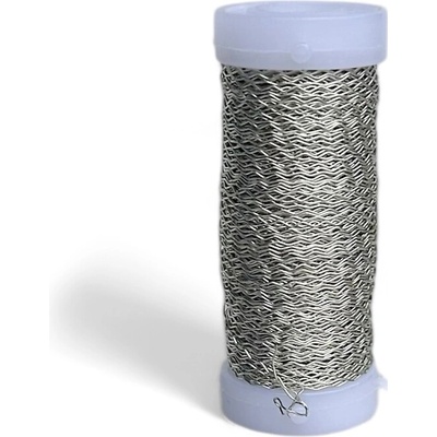 Aranžérsky floristický drôt krčený 0,3mm 25g - strieborný