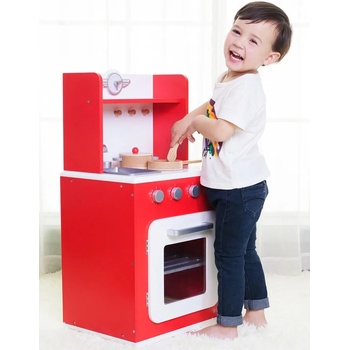 Image 1 of Classic World Дървена кухня за игра - червена - Classic World