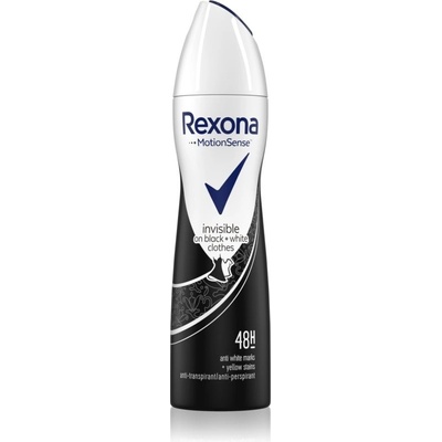 Rexona Invisible Black + White deospray pro ženy 150 ml
