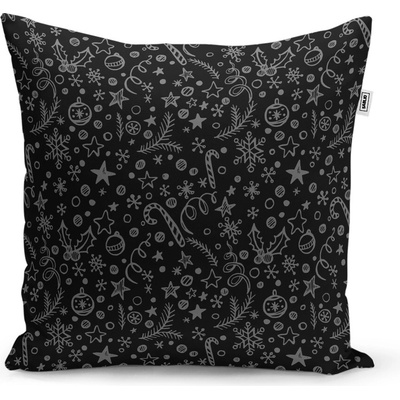 Sablio Vankúš Vianoce na čiernej 60x60
