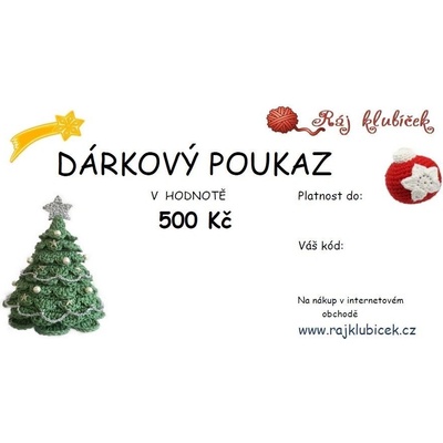 Dárkový poukaz VÁNOČNÍ v hodnotě 500 Kč
