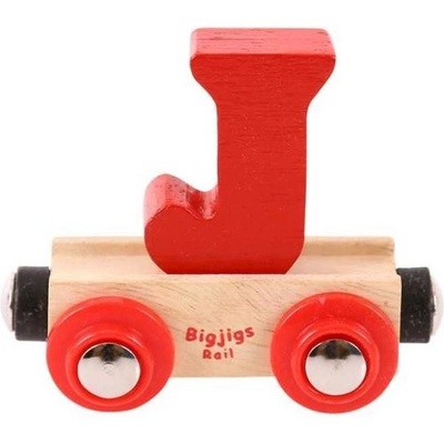 Bigjigs Rail Vagónik dřevěné vláčkodráhy Písmeno J