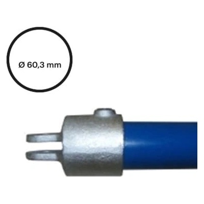 Konstrukční fitinka, spojka ocelových trubek pr. 60,3 mm – kloubová ''samička'' 173F-E60