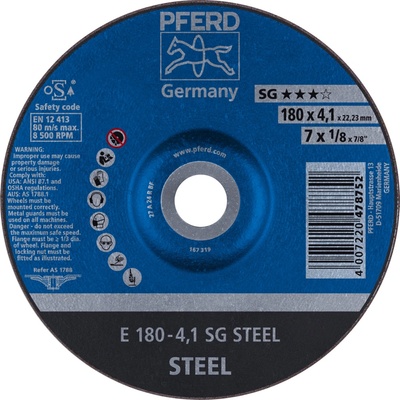 Pferd Brúsny kotúč 180 x 4,1 x 22,23 mm 4007220478752