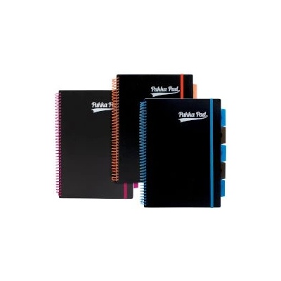 Pukka Pad Тетрадка със спирала A4, 200 листа, 5 теми Neon