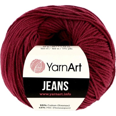 YarnArt Jeans 66 bordová