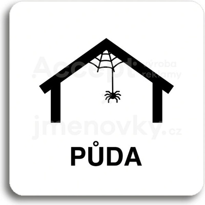 ACCEPT Piktogram půda - bílá tabulka - černý tisk bez rámečku