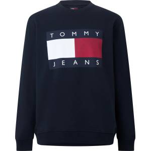 Tommy Hilfiger Блуза Tommy Jeans Mens Big Flag Cotton Crew-Neck Sweatshirt - Dark Blue