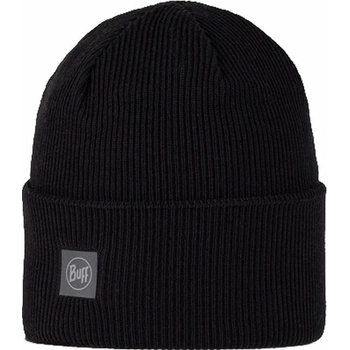 Buff Crossknit beanie Solid Black