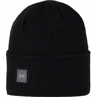 Buff Crossknit beanie Solid Black