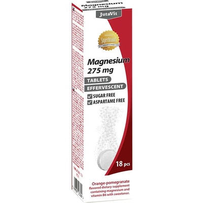 JutaVit Magnesium 275 mg Orange-Pomegranate 18 Effervescent tabliet