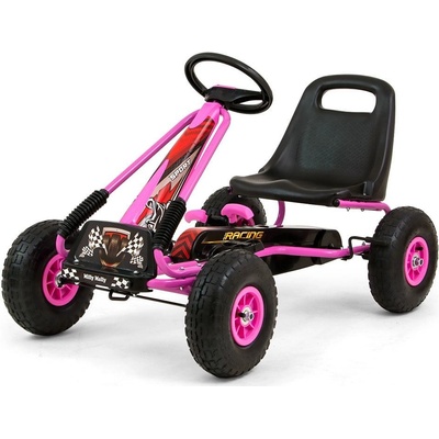 Go-kart šlapací motokára Milly Mally Thor růžová