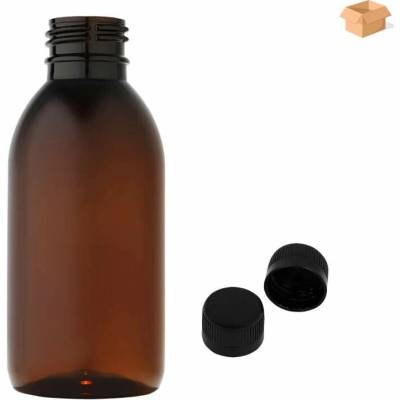 Tera plastová lahvička hnědás černým uzávěrem 150 ml 260 ks