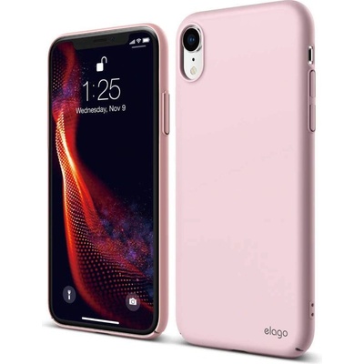 elago Slim Fit Case - качествен поликарбонатов кейс за iPhone XR (розов)