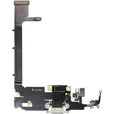 AppleKing nabíjecí a audio flex konektor pro iPhone 11 Pro Max - stříbrný