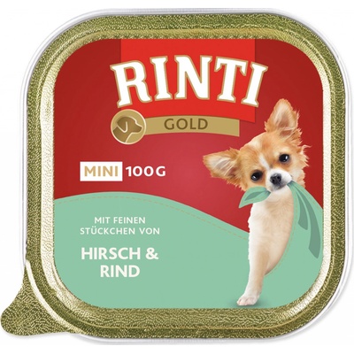 Rinti Gold Mini Adult Dog jelen a hovězí 16 x 100 g