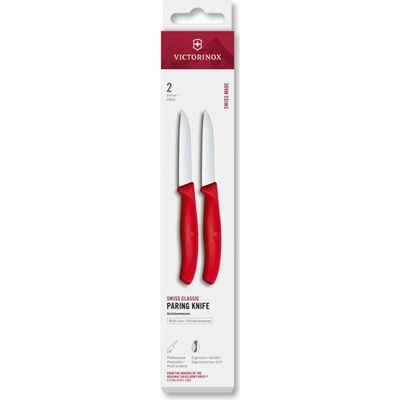 VICTORINOX Swiss Classic paring knife 2 ks 8cm straight red box