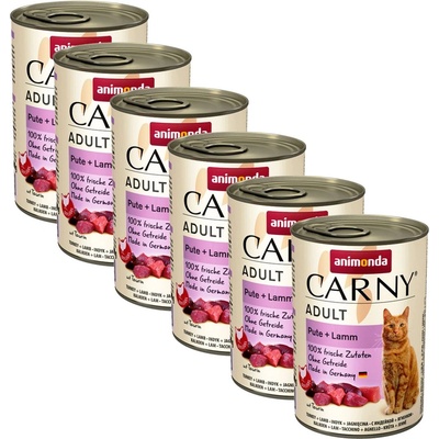 Animonda CARNY Cat Adult пуйка + агне 6 x 400 г
