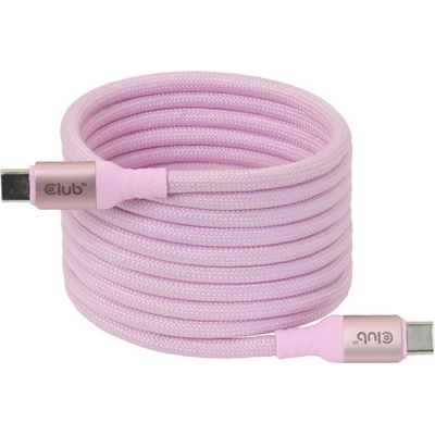 Club3D CAC-3031 magnetický USB-C 240W PD3.1 480 Mbps 2m růžový