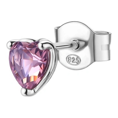 BROSWAY strieborná kusová náušnica Fancy Tender Pink BWFTP09