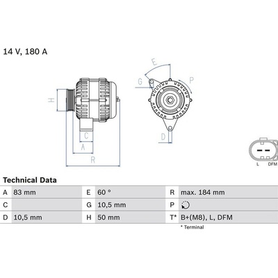 BOSCH 0 986 047 480 generátor (0986047480)