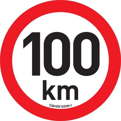 Maják Samolepka 100km/h