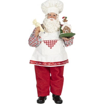 Vánoční dekorace Santa cukrář – 13x10x28 cm