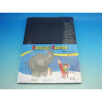 Kreslící karton A3 černý 180 g