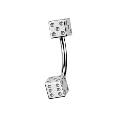 Šperky4U piercing do obočí kostky OB01079-44
