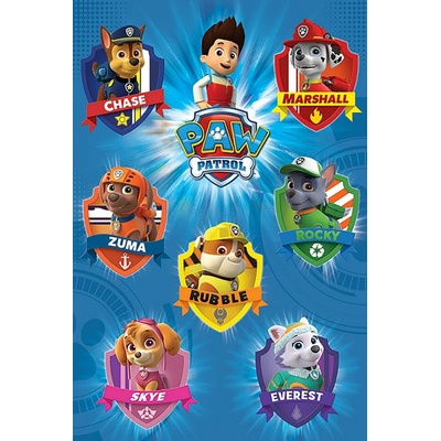 CurePink: | Plakát Paw Patrol|Tlapková Patrola: Tým (61 x 91,5 cm) [PP33832]