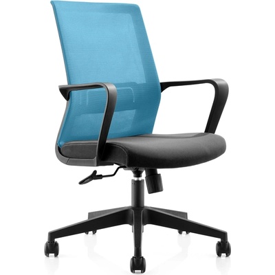 RFG Работен стол Smart W, дамаска и меш, черна седалка, светлосиня облегалка (O4010120255)