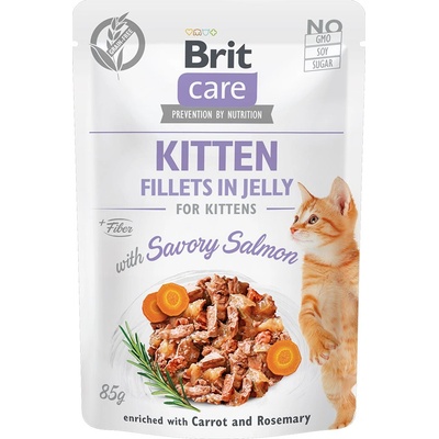 Brit Брит Кеър Котка Котенца Филета в Желе с Вкусна Сьомга 85 г